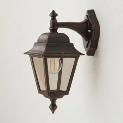 LCD Kobberfarget utendørs vegglampe Toulouse, pendellampe Best