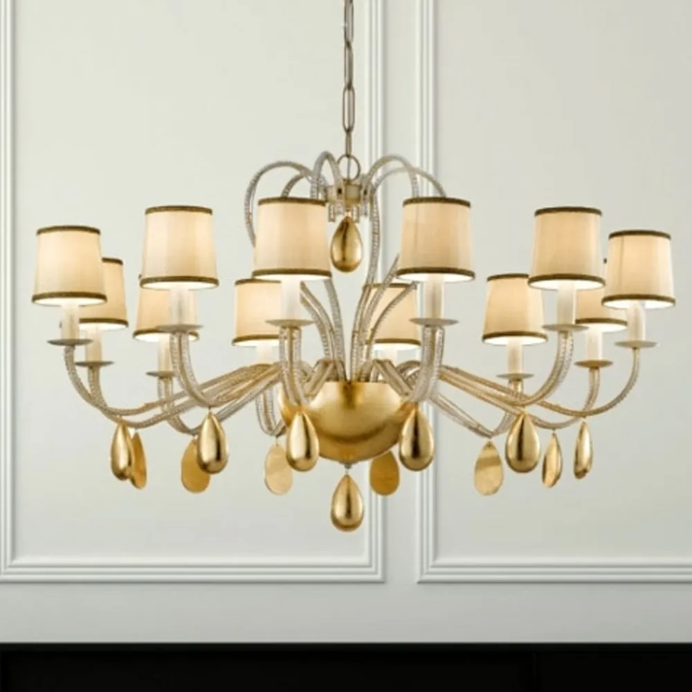 Masiero Kremfarget lysekrone ANOUK, 115 cm| Lysekroner