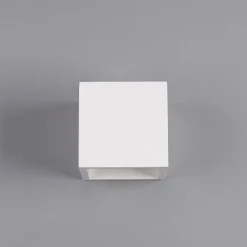 Lindby Kubeformet LED-vegglampe Marita laget av gips| Design- Og Hotellbelysning|Led-Innendørs