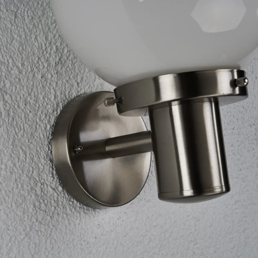 Lindby Kuleformet utendørs vegglampe Samuel, stål| Vegglamper Utendørs