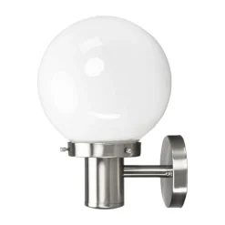 Lindby Kuleformet utendørs vegglampe Samuel, stål| Vegglamper Utendørs