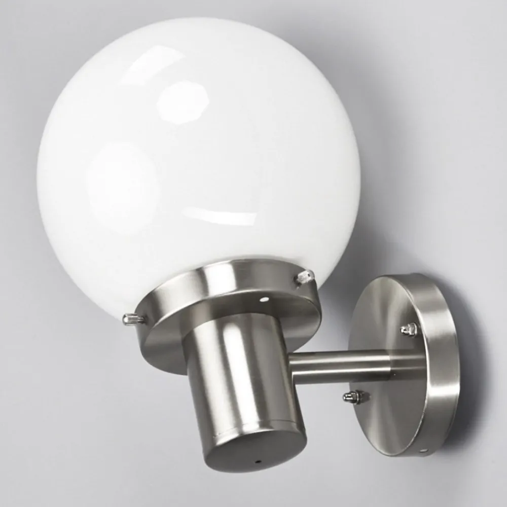 Lindby Kuleformet utendørs vegglampe Samuel, stål| Vegglamper Utendørs