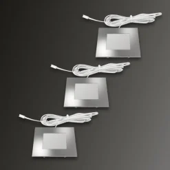 Hera Kvadratisk innfellingslampe FQ 68 LED, 3 stykk Best