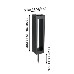 EGLO Lampe med jordspyd 48934, svart| Kommersiell Utebelysning|Led-Utendørs