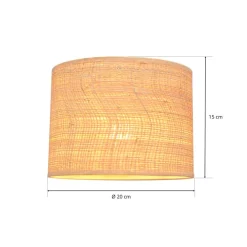 HELAM Lampeskjerm Abba E27 Ø20/høyde 15 cm, rotting| Tilbehør|Lampeskjermer