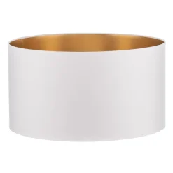 HELAM Lampeskjerm Alba, Ø 45 cm, E27, hvit/gull| Tilbehør|Lampeskjermer