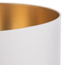 HELAM Lampeskjerm Alba, Ø 45 cm, E27, hvit/gull| Tilbehør|Lampeskjermer