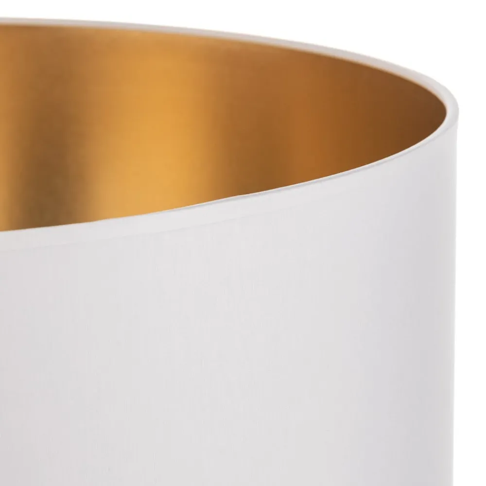 HELAM Lampeskjerm Alba, Ø 45 cm, E27, hvit/gull| Tilbehør|Lampeskjermer