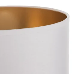 HELAM Lampeskjerm Alba, Ø 20 cm, E27, hvit/gull Clearance