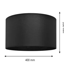 HELAM Lampeskjerm Alba, Ø 40 cm, E27, svart| Tilbehør|Lampeskjermer