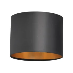 HELAM Lampeskjerm Alba, Ø 20 cm, E27, svart/gull| Tilbehør|Lampeskjermer
