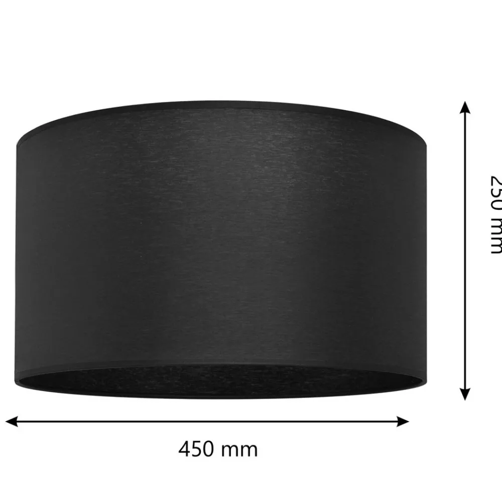 HELAM Lampeskjerm Alba, Ø 45 cm, E27, svart Discount