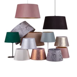 Duolla Lampeskjerm Cone høyde 25,5 cm, chintz ecru/hvit Clearance