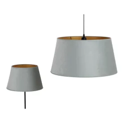 Duolla Lampeskjerm Cone Høyde 22,5 cm, mintgrønn/gull Hot