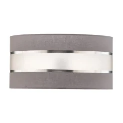 HELAM Lampeskjerm Helen E27 Ø40/høyde 20 cm grå/sølv