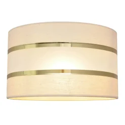 HELAM Lampeskjerm Helen E27 Ø25/høyde 15 cm ecru-gull| Lampeskjermer