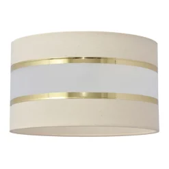 HELAM Lampeskjerm Helen E27 Ø25/høyde 15 cm ecru-gull| Lampeskjermer