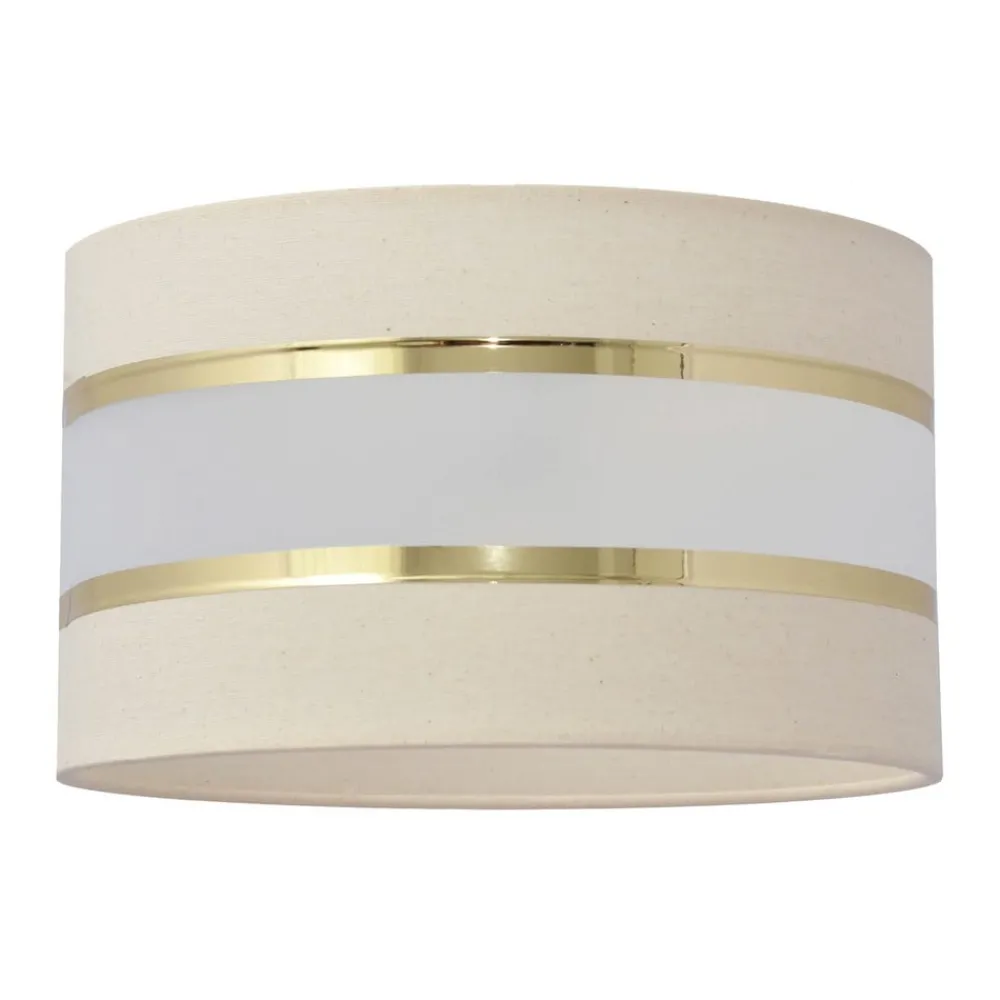HELAM Lampeskjerm Helen E27 Ø25/høyde 15 cm ecru-gull| Lampeskjermer