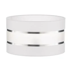 HELAM Lampeskjerm Helen E27 Ø35/Høyde20cm hvit/sølv| Tilbehør|Lampeskjermer