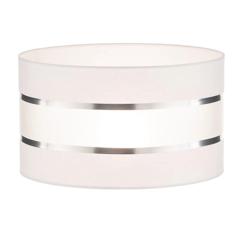 HELAM Lampeskjerm Helen E27 Ø35/Høyde20cm hvit/sølv| Tilbehør|Lampeskjermer