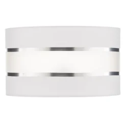 HELAM Lampeskjerm Helen E27 Ø35/Høyde20cm hvit/sølv| Tilbehør|Lampeskjermer