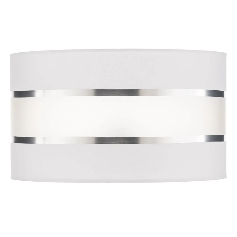 HELAM Lampeskjerm Helen E27 Ø35/Høyde20cm hvit/sølv| Tilbehør|Lampeskjermer