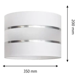 HELAM Lampeskjerm Helen E27 Ø35/Høyde20cm hvit/sølv| Tilbehør|Lampeskjermer