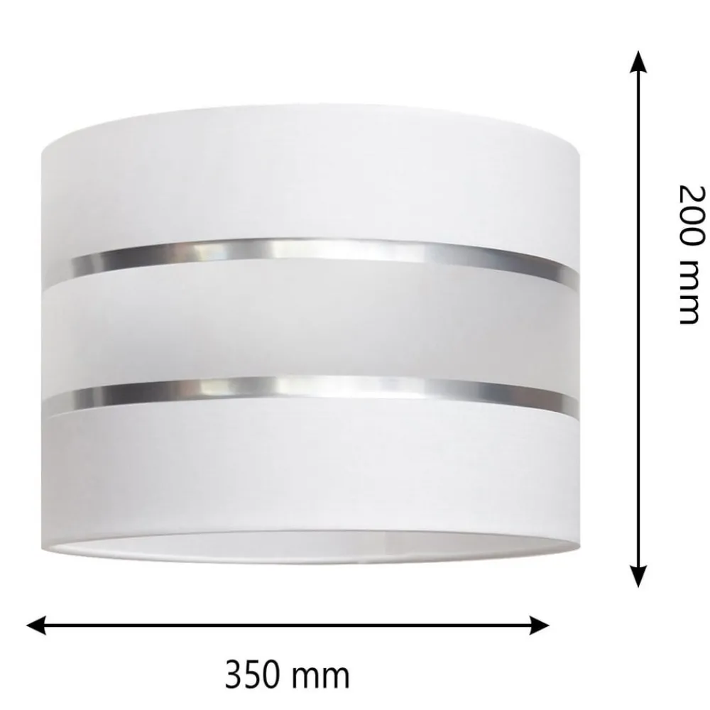 HELAM Lampeskjerm Helen E27 Ø35/Høyde20cm hvit/sølv| Tilbehør|Lampeskjermer