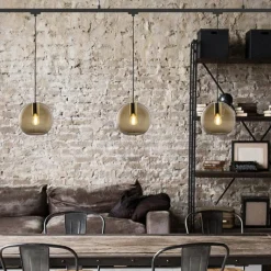 Molto Luce Lampeskjerm Loon Ball Mini, Ø 18 cm, røykgrå, glass Outlet