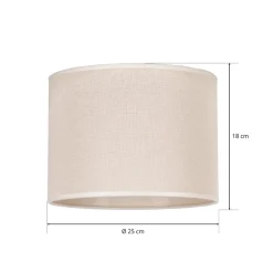 Duolla Lampeskjerm Roller, beige, Ø 25 cm, høyde 18 cm| Lampeskjermer