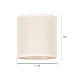 Duolla Lampeskjerm Roller, beige, Ø 15 cm, høyde 15 cm Discount