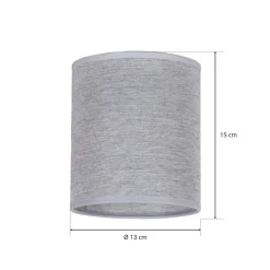 Duolla Lampeskjerm Roller, grå, Ø 13 cm, høyde 15 cm| Lampeskjermer