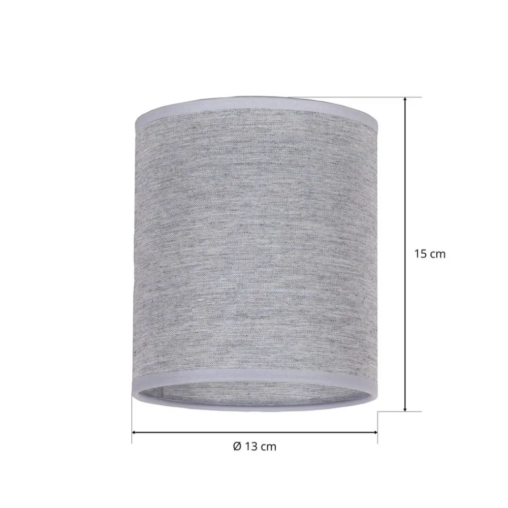 Duolla Lampeskjerm Roller, grå, Ø 13 cm, høyde 15 cm| Lampeskjermer