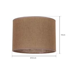Duolla Lampeskjerm Roller, lysebrun, Ø 25 cm, høyde 18 cm Discount