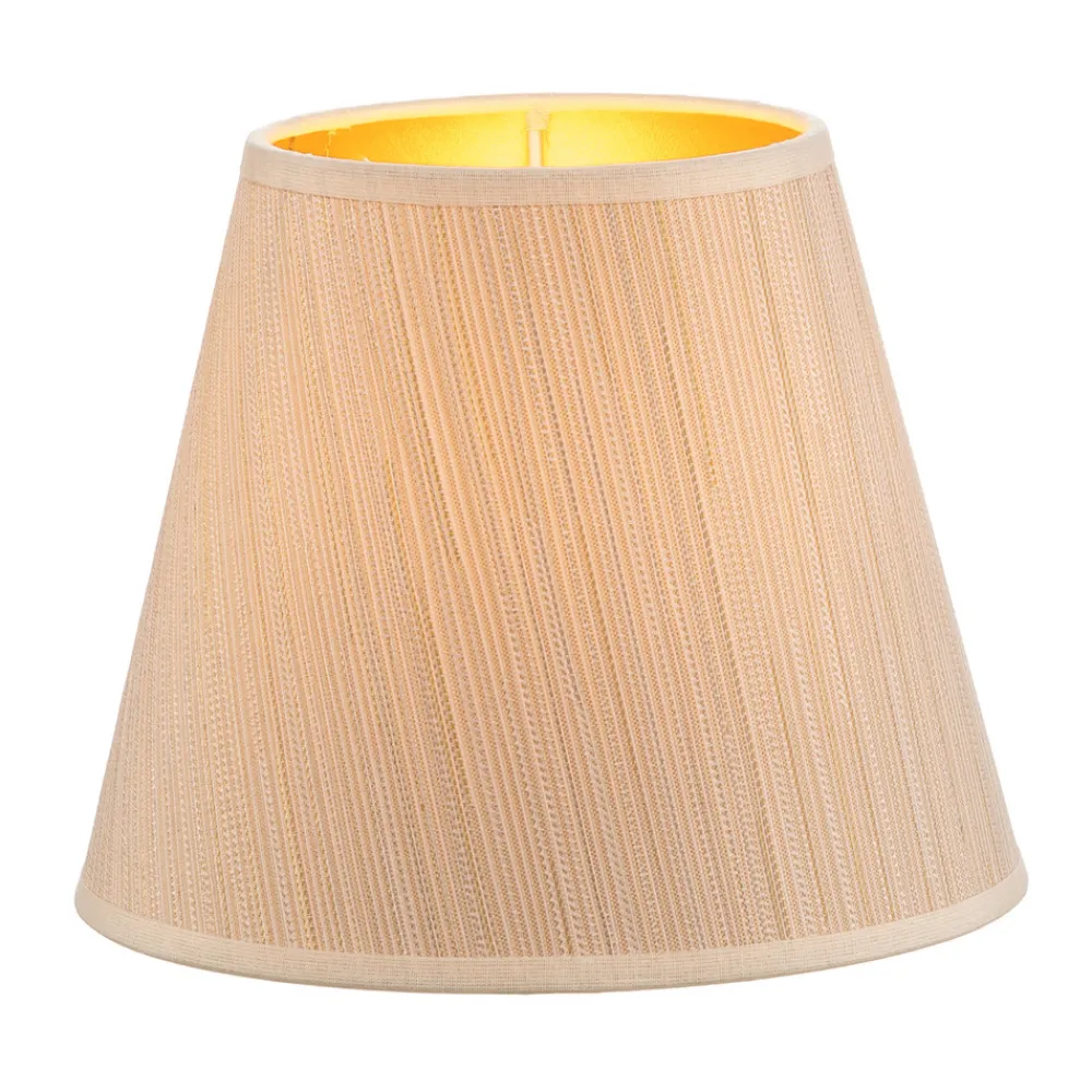 Duolla Lampeskjerm Sofia Høyde 15,5 cm hvit/gull stripet Online