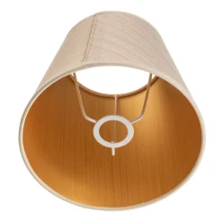 Duolla Lampeskjerm Sofia Høyde 15,5 cm hvit/gull stripet Online