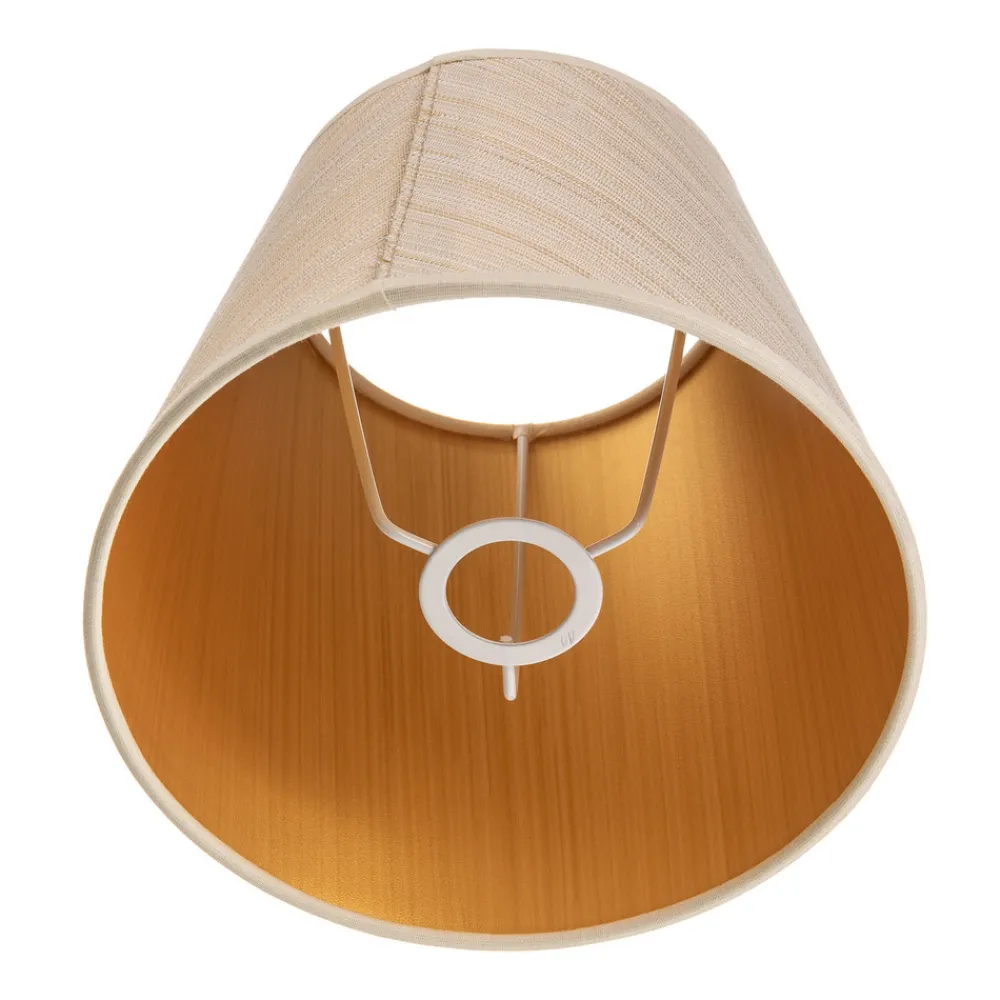 Duolla Lampeskjerm Sofia Høyde 15,5 cm hvit/gull stripet Online