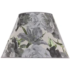 Duolla Lampeskjerm Sofia Høyde 26 cm, blomstermønster grå| Lampeskjermer