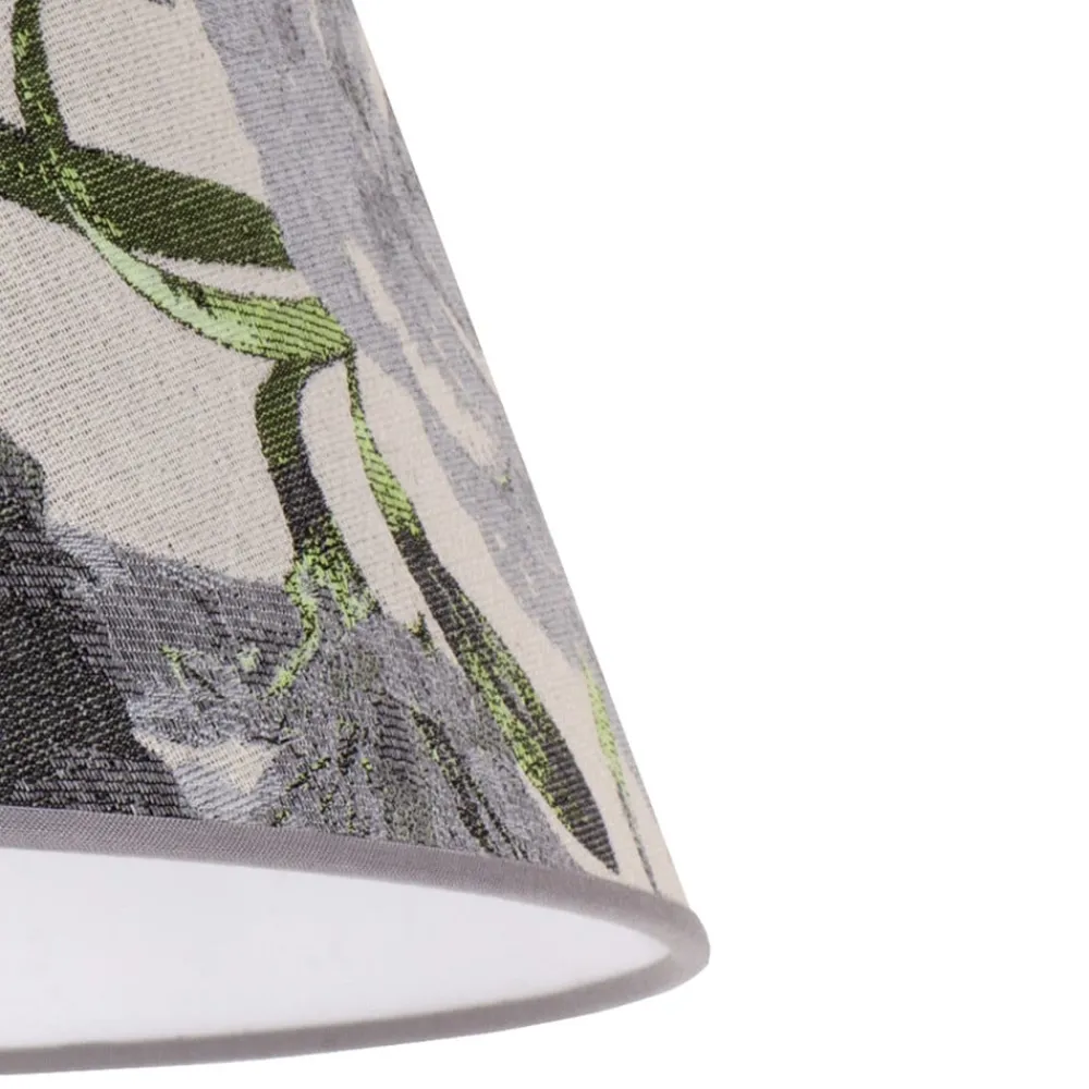 Duolla Lampeskjerm Sofia Høyde 26 cm, blomstermønster grå| Lampeskjermer