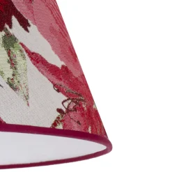 Duolla Lampeskjerm Sofia Høyde 21 cm, blomstermønster rød