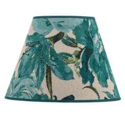 Duolla Lampeskjerm Sofia Høyde 21 cm, blomstermønster turkis| Lampeskjermer