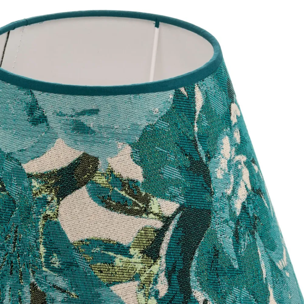 Duolla Lampeskjerm Sofia Høyde 21 cm, blomstermønster turkis| Lampeskjermer