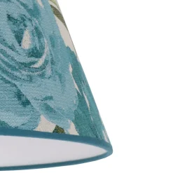 Duolla Lampeskjerm Sofia Høyde 15,5 cm Blomstermønster turkis| Lampeskjermer