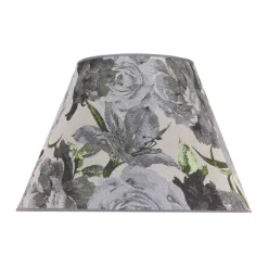 Duolla Lampeskjerm Sofia Høyde 31 cm, blomstermønster grå New