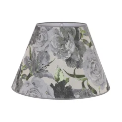 Duolla Lampeskjerm Sofia Høyde 31 cm, blomstermønster grå New