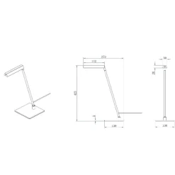 Lucide Lavale LED-bordlampe, svart, dimbar, høyde 42 cm| Kontorbelysning