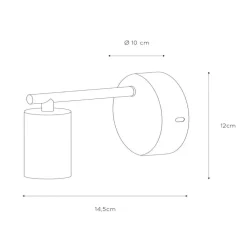 Lucide Leanne vegglampe, svart| Design- Og Hotellbelysning