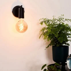 Lucide Leanne vegglampe, svart| Design- Og Hotellbelysning