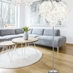 Reality Leuchten Leavy gulvlampe, høyde 180 cm, krom/hvit, metall/plast Best