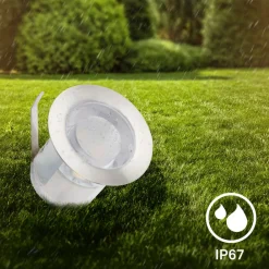 Briloner LED innfelt spot 3913032 IP67 12V 3x utvidelse 3cm stål| Nedfelt Utebelysning|Utespotter